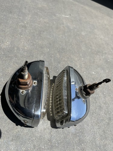 OEM German Hella Glass Volkswagen Reverse lights VW Ghia Porsche 356 911 Pair #3 - Picture 4 of 5