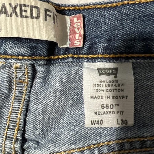 Levis 559 Jeans Herren 40x30 Blau Denim Relaxed Straight Leg Medium Wash Retro - Bild 6 von 15