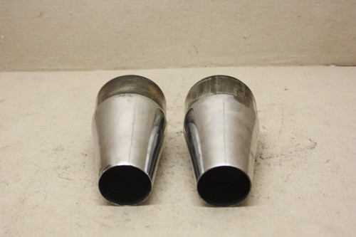 HARLEY 2 INTO 1 THUNDER HEADER EXHAUST TIPS - Picture 2 of 4