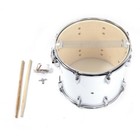14"x10"Stainless Steel & Wood Marching Snare Drum Percussion Poplar Silver