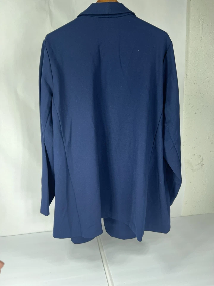 NWT Susan Graver Blazer 4X SG Collar Navy Plus Career Office Capsule - Image 4 of 4