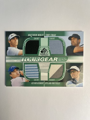 2021 SP Game Used Tour Gear Quads Kevin Kisner/ Tony Finau Rookie RC‼️WOW Nice - Picture 1 of 2