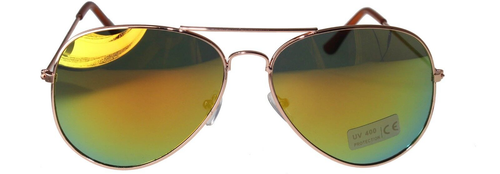 Mens Womens Aviator Sunglasses Lightweight Thin Metal Frame Tinted Mirror Lens - Picture 24 of 25