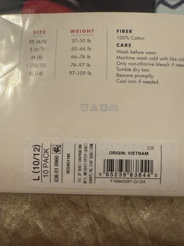 NWT Cat & Jack 10 Pack 100% Cotton Boxer Briefs Multi Colors Size Large 10-12 - Picture 6 of 6