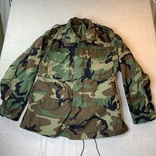 Vintage U.S. Army M-65 Field Jacket Woodland Camo Mid-1980s Cold Weather Coat