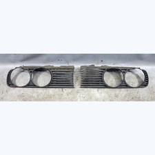 1984-1993 BMW E30 3-Series Factory Front Headlight Grille Trim Set Pair OE