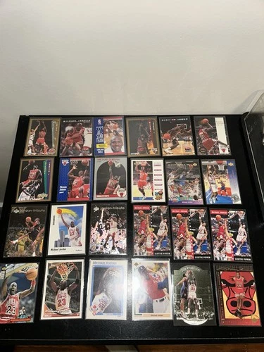 84 Card Michael Jordan Lot Fleer, Upper Deck, TOPPS.  One PSA 9