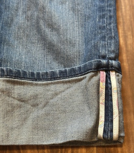 Vintage Gap Size 14 Cropped Capri Cuffed Jeans Low Rise Stretch Blue 38 x 22 - Picture 5 of 10