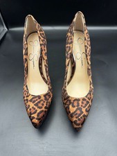 Jessica Simpson Cambredge Pointed Toe Stiletto Pumps in Leopard Print