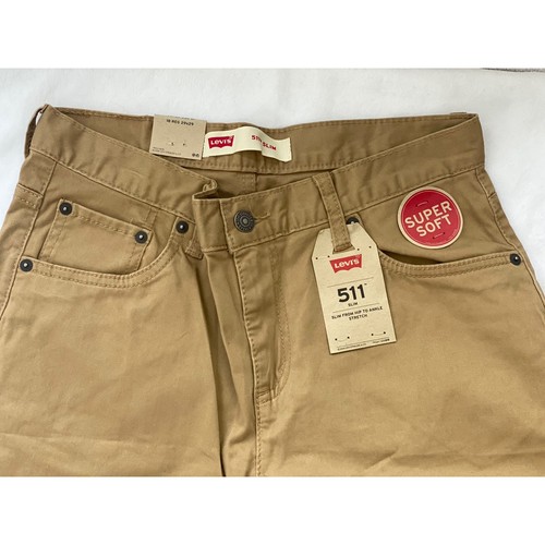 Levis 511 Khakis Slim Sueded Twill Stretch Size 18 Reg 29 x 29 NWT $48 MSRP New - Picture 3 of 12