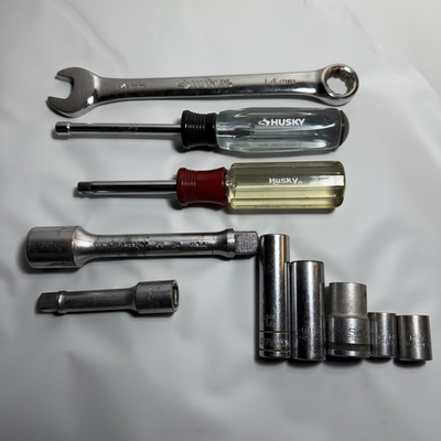 #ad 10 Pc Mixed Vintage Husky Wrench Nutdriver Sockets Deep Point Set $32.99