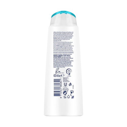 Dove Nutritive Solutions Daily Moisture Shampoo For Normal & Dry Hair, 3x400ml - Picture 11 of 12