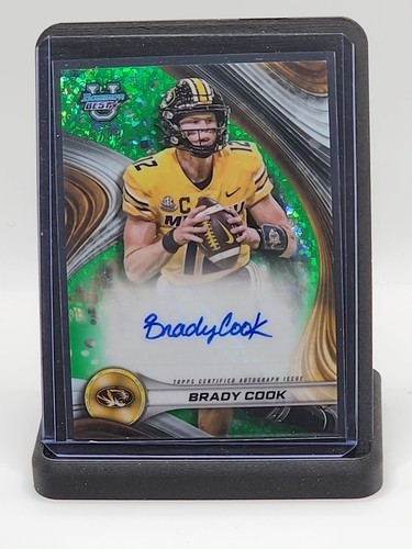 2024 Bowman U Best Brady Cook Green Refractor Auto /99 Missouri #BOA-BC