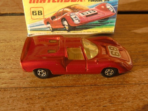 MATCHBOX Lesney Superfast 68 C PORSCHE 910 CARRERA 10 Rennwagen Rot + Repro Box - Bild 4 von 8