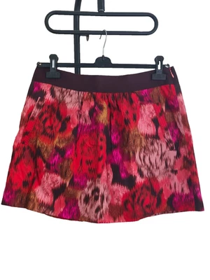 Mini Rock J.Crew  Gr. 12 M/L 100% Baumwolle gefüttert Taschen bunt A-Linie - Bild 1 von 4