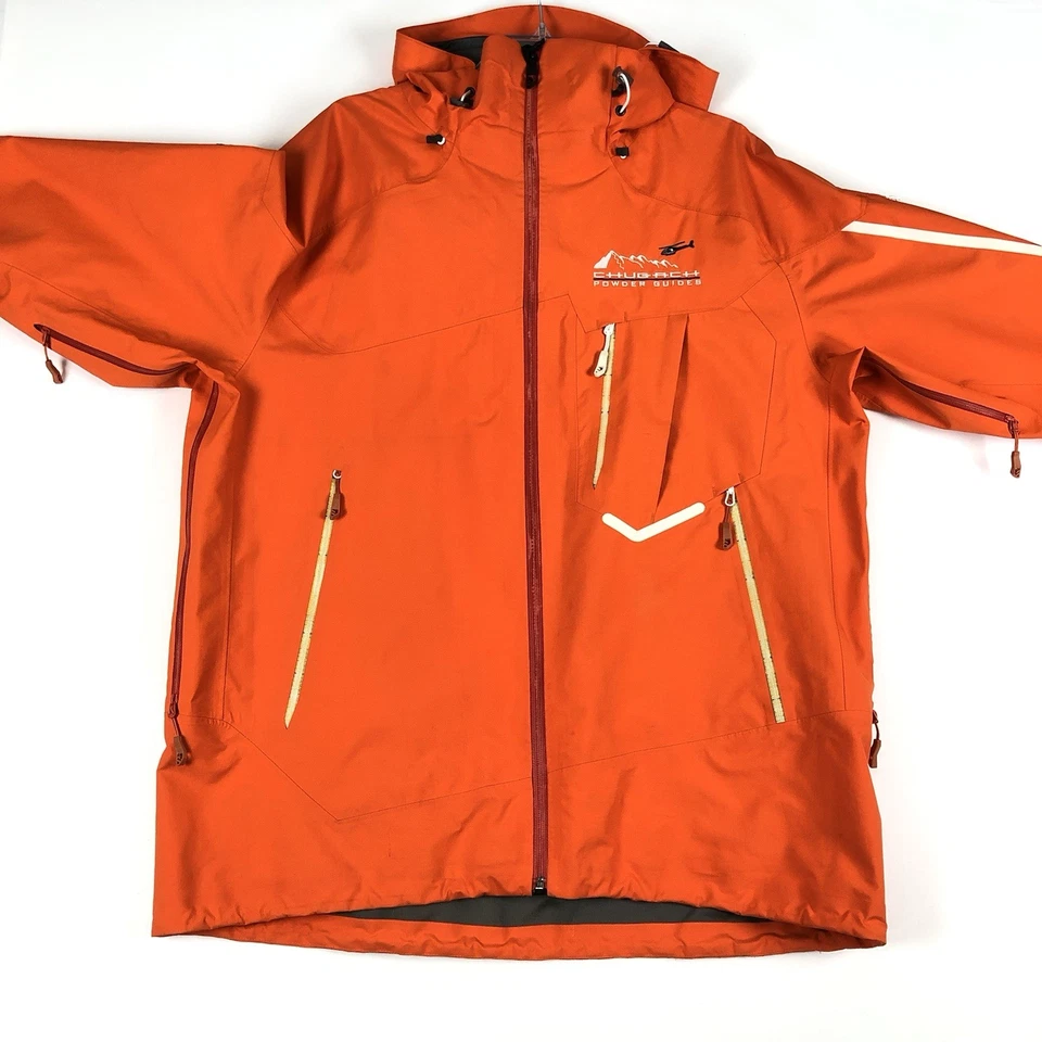 Chaqueta Salomon Gore-Tex Pro Shell para Hombres XL Naranja RECCO Esquí Avalancha Rescate Heli Foto 2 de 4