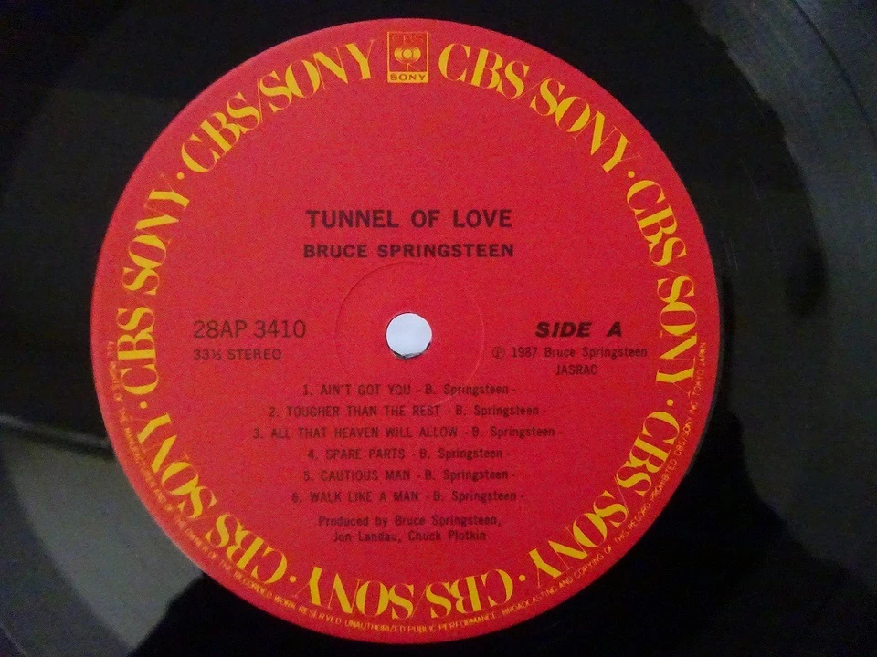 Bruce Springsteen Tunnel Of Love CBS/Sony 28AP 3410 Japan  VINYL LP OBI - Image 3 of 3