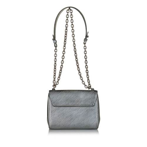 Authenticated Louis Vuitton Epi Twist PM Silver Leather Crossbody Bag - Picture 3 of 6
