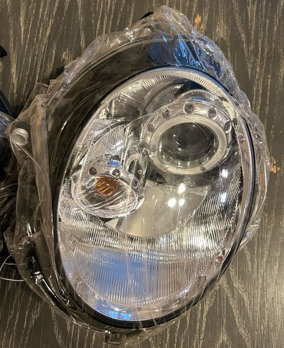 Fits 2007-2013 Mini Cooper S Clear LED Halo Projector Headlights Signal Lamp L+R - Picture 2 of 11