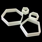 4pcs Football Hexagon Fondant Hexagon Cake Baking Set Hexagon Cookie Cupcake