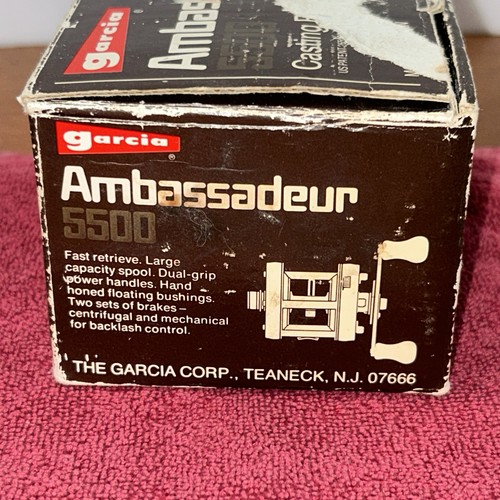Abu Garcia Ambassadeur 5500 Brown Vintage Reel Foot #761101 with box - Picture 15 of 24