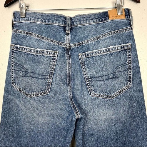 Pantalones de mezclilla holgados de tiro bajo American Eagle para mujer talla 6 pierna recta relajada años 90’s - Imagen 5 de 8