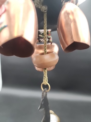 2- Vintage deutsche Kuh/Ziege Glocken dreifach 3 Glockenspiel Kupfer & einzelne Glocke.  - Bild 9 von 13