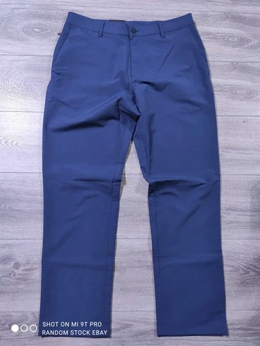 Banana Republic Pants Mens 32 x 30 Blue Flat Front Slim Fit Stretch Fabric