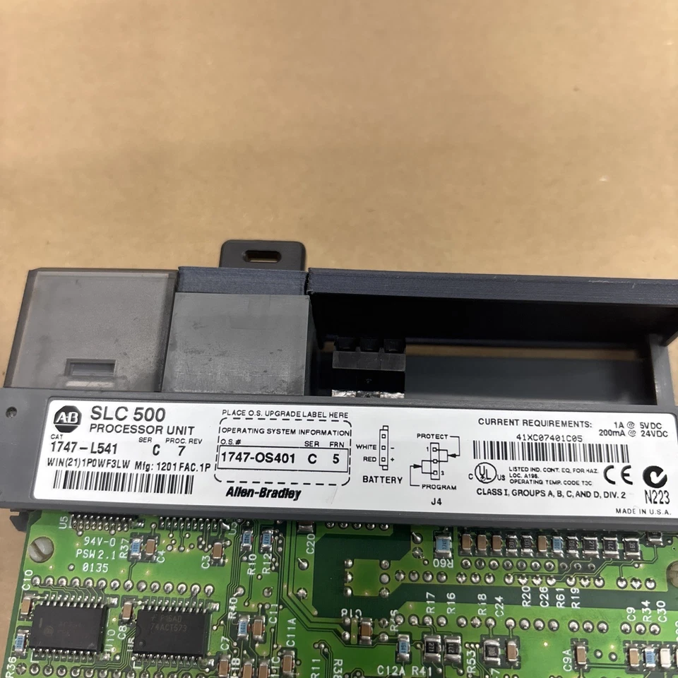 ALLEN BRRADLEY SLC500 PROCESSOR UNIT 1747-L541 SER C PROC.REV 7 Pre Owned - Image 2 of 4