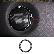 Carbon Fiber One-Button Start Switch Ring Trim For Mercedes-Benz GLC 2016-2021
