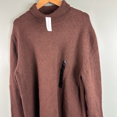 Banana Republic Sweater Men XL Brown Turtleneck Cotton Cotton Blend NEW With Tag - Picture 2 of 12