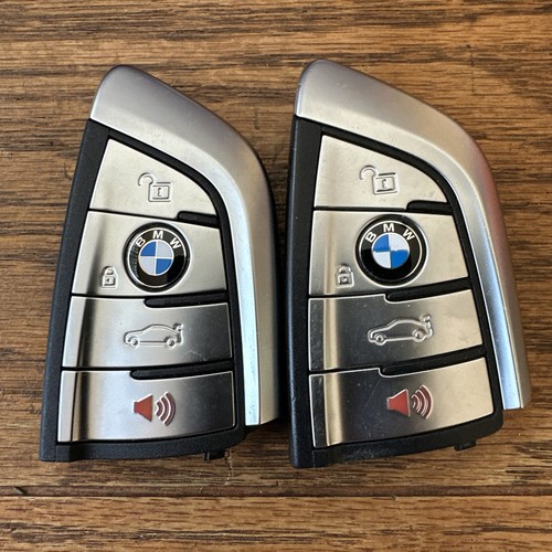LOT OF 2 BMW SILVER SMART KEY REMOTE FOB FCC: NBGIDGNG1 9367399-01 4-BTN GOOD - Bild 1 von 10