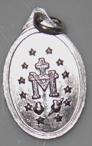 Unusual Red Enamel Miraculous Holy Medal Catholic Marian Rosary Prayer BVM Mary - Picture 3 of 4