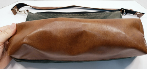Borsa Diahobag tracolla vegan ecopelle tela motivo verde - Foto 6 di 24