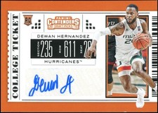 2019 Panini Contenders Draft Picks Dewan Hernandez #136 Rookie Autograph Auto