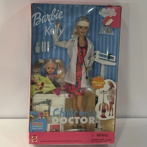Vintage Barbie & Kelly Doll I Can Be a Children’s Doctor Playset #29461 NIB