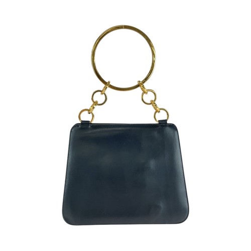 Salvatore Ferragamo Gancini Bolsos de Mano Bolsos de Fiesta Bolsos de Tocador Cuero Negro - Imagen 2 de 10