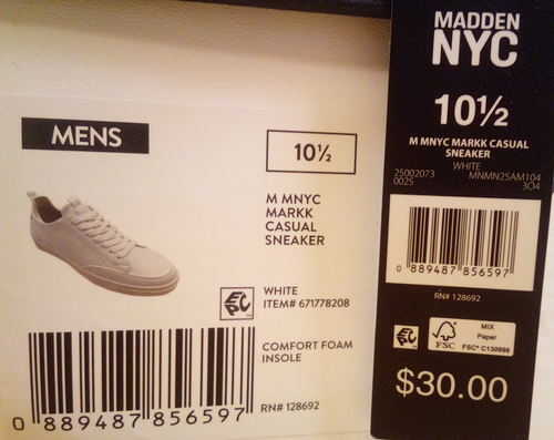 NWT Madden NYC Men's Markk Casual Sneaker White Size 10.5 - Picture 8 of 8