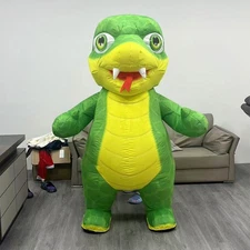 Adult Snake Inflatable Costume Plush Walking Mascot Outfit Cosplay Party