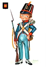 Vintage Postcard European Uniforms 3044/10 Spain Soldier FISA Escudo de Oro