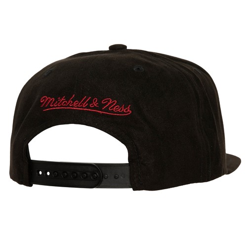 Men's Mitchell & Ness Black Miami Heat Sweet Suede Snapback Hat - Foto 2 di 3