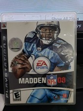 Madden NFL 08 PS3 Video Game With Case & Manual