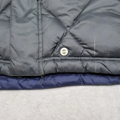 Planet Earth Down Jacket Mens Medium Blue Insulated Quilted Pit Zip Puffer VTG image 10