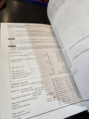 1986-1991 Honda CR125R Factory OEM Service Manual No Binder - Picture 7 of 7