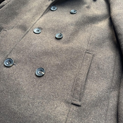 Kenneth Cole Reaction Coat Mens XL Wool Blend Peacoat Double Breasted Jacket - Picture 2 of 12