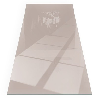 Kamin Unterlage Aus Gehärtetem Glas, Robust & Sicher Farbe Hellbraun 100x50 cm