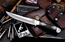 CFK Handmade AUS 8 Custom HONEYCOMB RESIN Hunting Skinner Hiking Camp Knife SET