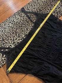 VTG 1990s OCCHI VERDI LA PERLA SEXY SHEER BLK MESH CORSET TOP LINGERIE ITALY 36