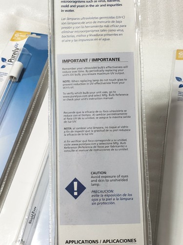 4 UV Bulbs - Purely PUVLF350 UV Air & Water Pur. Bulb, 20 Watt, T5F Base , 4 Pin - Picture 10 of 11