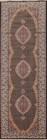 Traditional Multicolor Runner Rug 3x13 Ft Machine Made Oriental Black Carpet